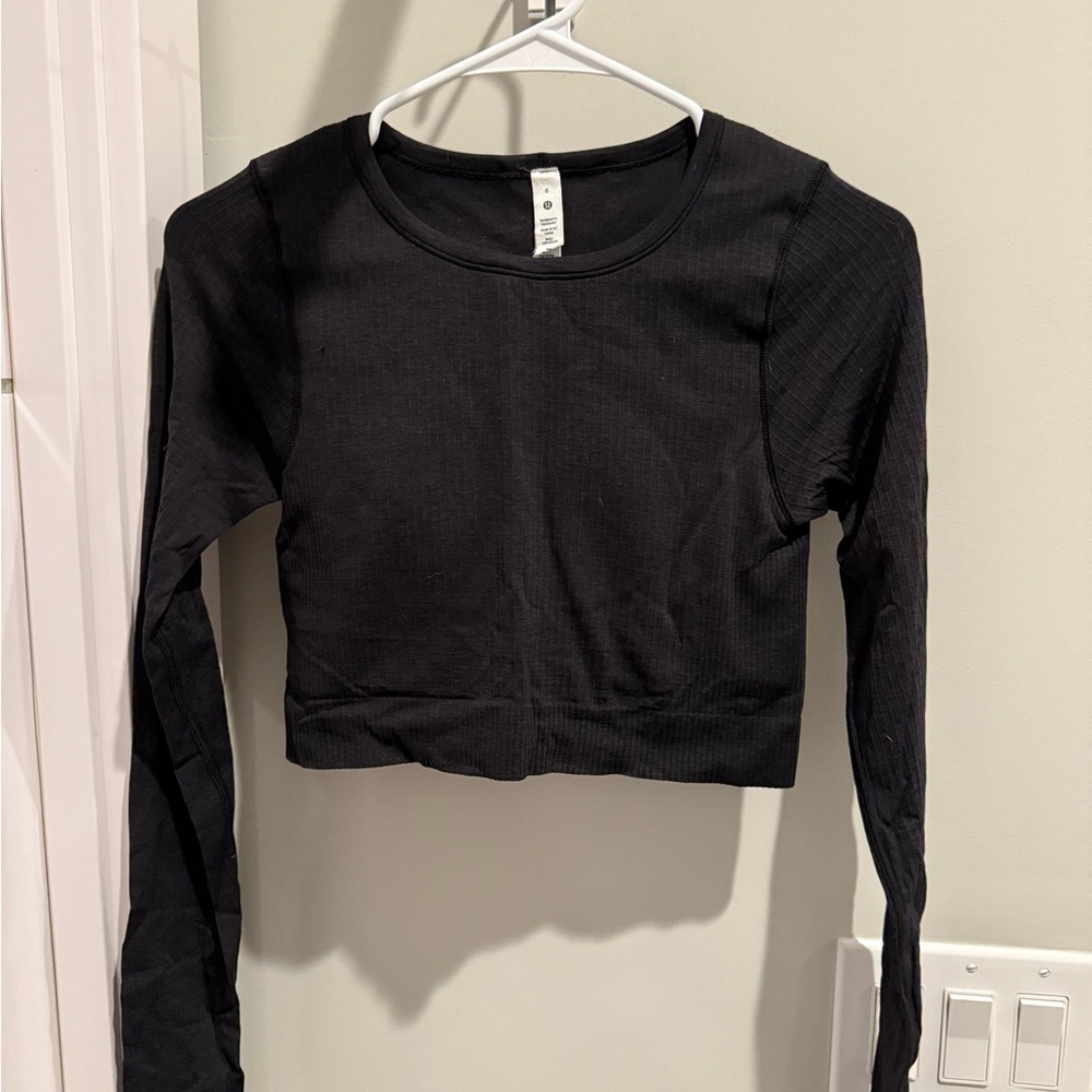 lululemon athletica Black Long Sleeve Bodysuit